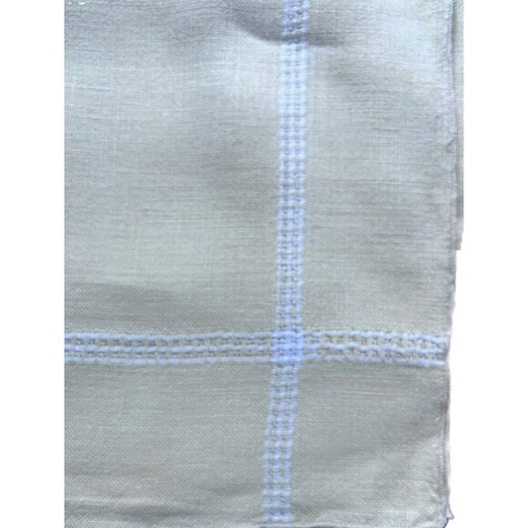 3 Yellow Vtg Linen Cotton Blend Large Cloth Dinner Napkins Hemstitched 16x16 in - Picture 4 of 4